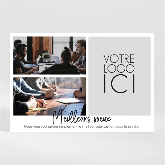 Carte de voeux Triptyque magnétique réf.N11054