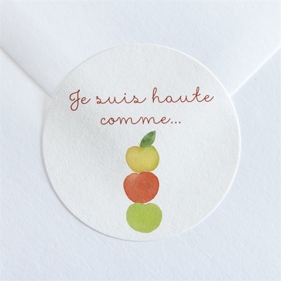 Sticker naissance Comme 3 pommes réf.N360173