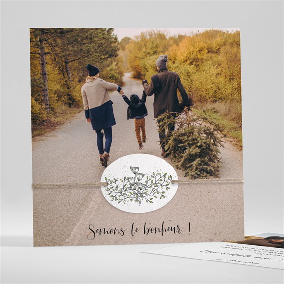 Carte de voeux Semons notre Bonheur! réf.N351174