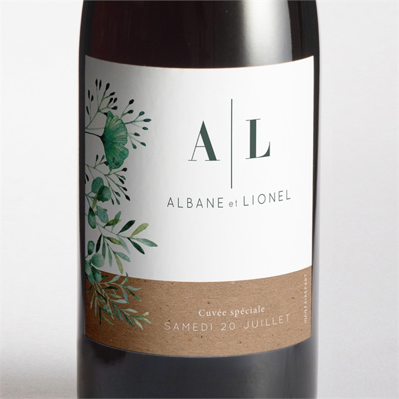 Etiquette de bouteille mariage Let Love grow ! réf.N3001687