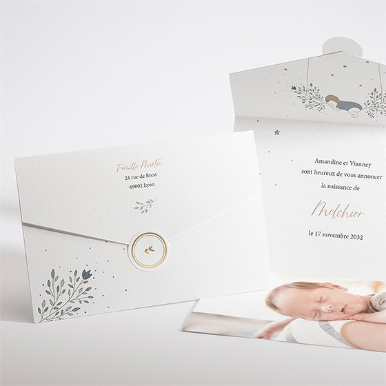 Faire-part naissance songe et douceur