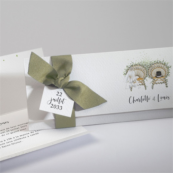 Faire-part mariage Fusion Champêtre réf.N94127