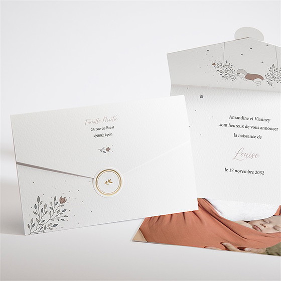 Faire-part naissance petit clin d'oeil