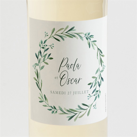 Etiquette de bouteille mariage Semer notre Amour réf.N3001685