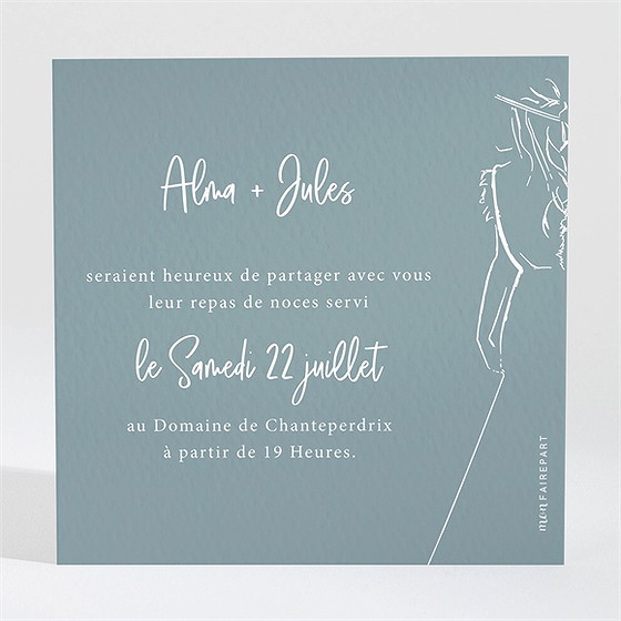 Carton d'invitation mariage so let love grow
