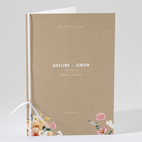 Livret de messe mariage champêtre et poésie