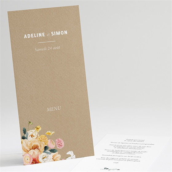 Menu mariage champêtre et poésie