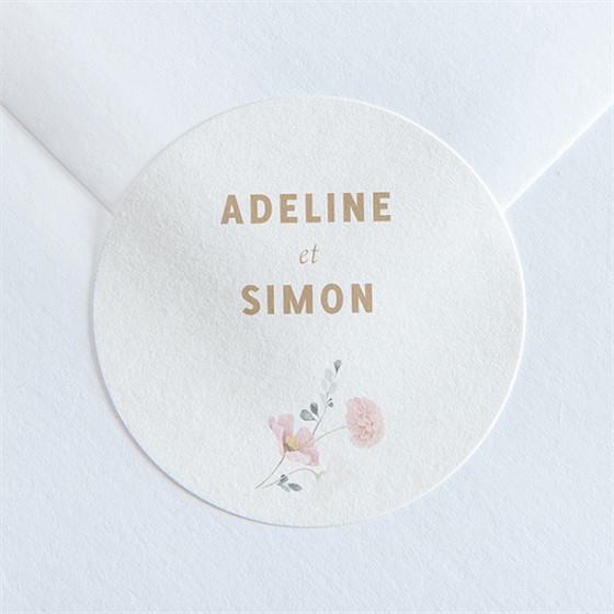 Sticker mariage champêtre et poésie