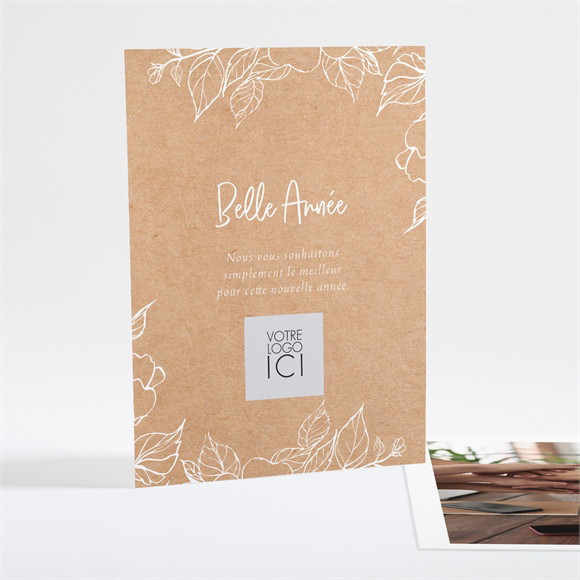 Carte de voeux Feuillage en filigrane réf.N25124