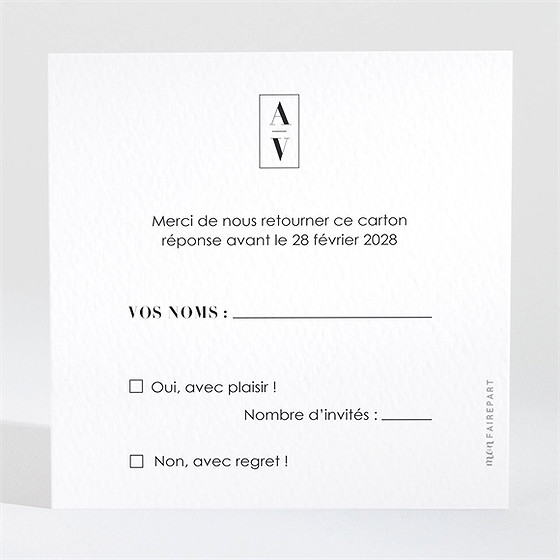 Carton réponse mariage so nature !