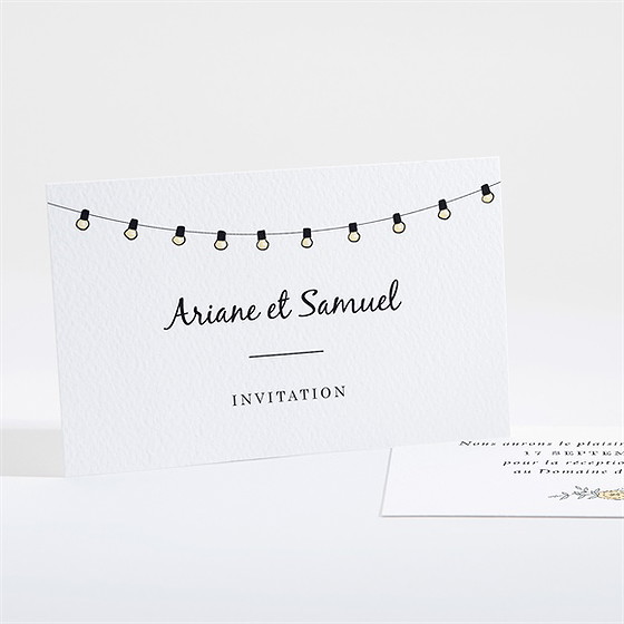 Carton d'invitation mariage guinguette