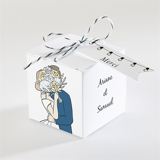 Boîte de dragées mariage guinguette