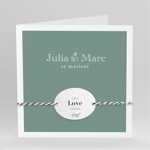 Faire-part mariage Let Love Grow réf.N451231