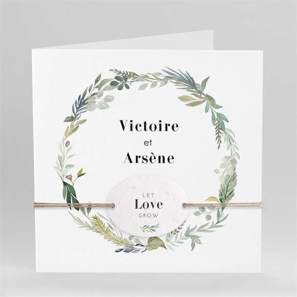 Faire-part mariage Délicatesse d’Aquarelle réf.N451234