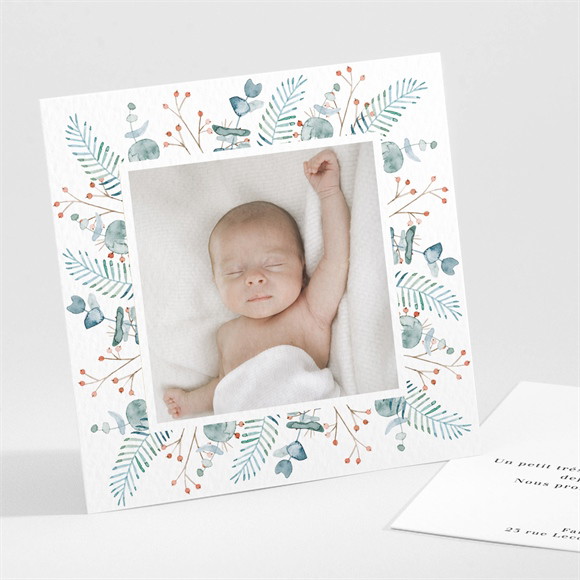 Faire-part naissance Esquisse Végétale réf.N301297