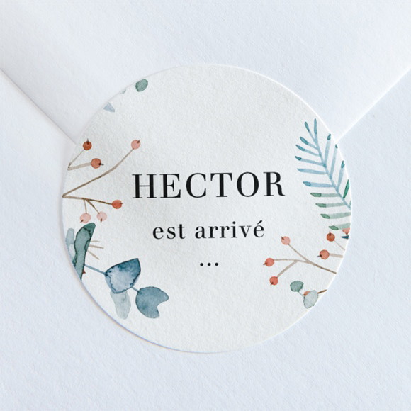Sticker naissance Esquisse Végétale réf.N360194