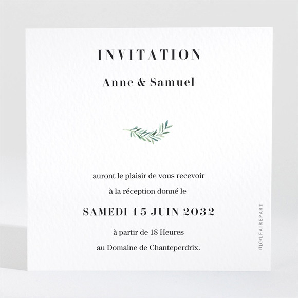 Carton d'invitation mariage A la Folie ! réf.N3001709