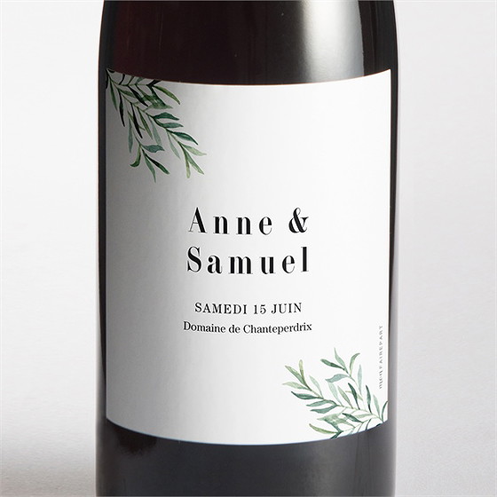 Etiquette de bouteille mariage a la folie !