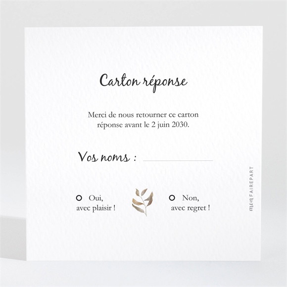 Carton réponse mariage Notre Bouquet d'Automne réf.N3001711