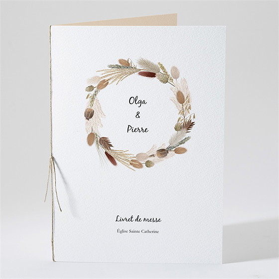 Livret de messe mariage notre bouquet d'automne
