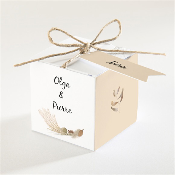 Boîte de dragées mariage Notre Bouquet d'Automne réf.N340355