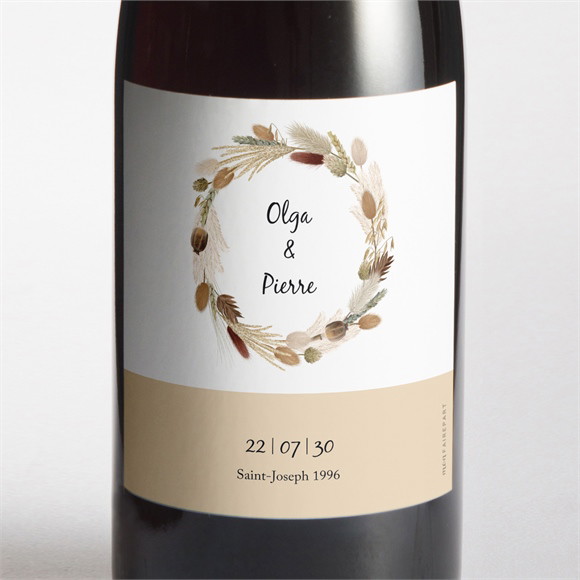 Etiquette de bouteille mariage Notre Bouquet d'Automne réf.N3001712