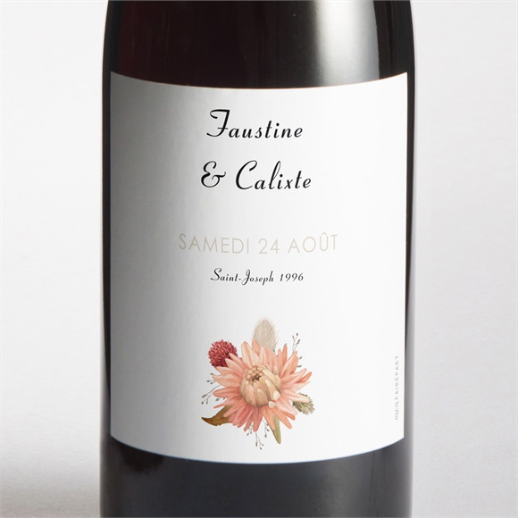 Etiquette de bouteille mariage En délicatesse réf.N3001721