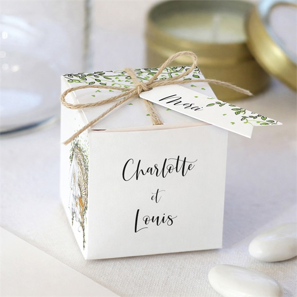 Boîte de dragées mariage Fusion Champêtre réf.N340361