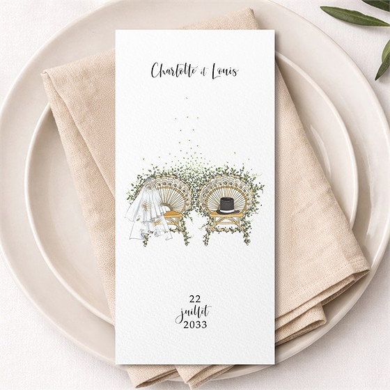 Menu mariage fusion champêtre