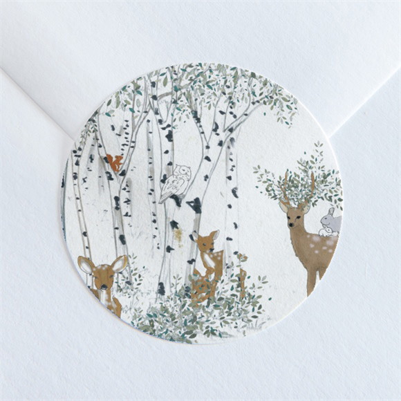 Sticker naissance A l’orée du bois réf.N360193