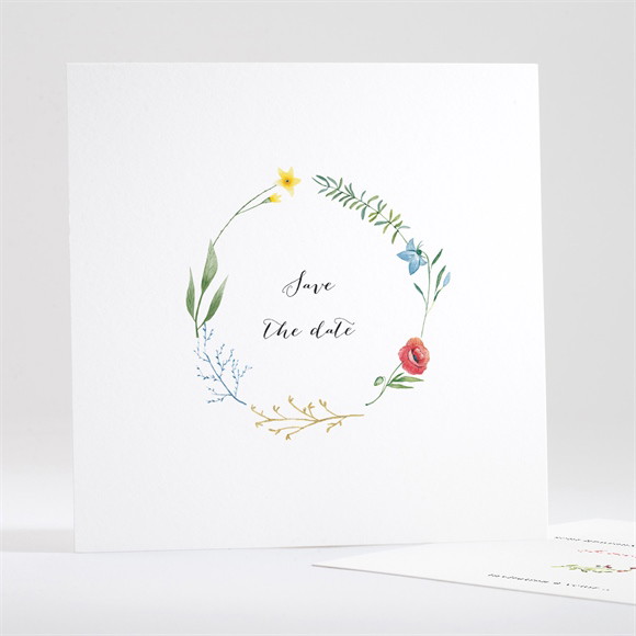 Save the Date mariage Fleurs des Champs réf.N351172
