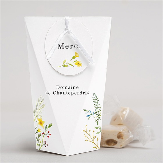 Boîte surprise mariage fleurs des champs