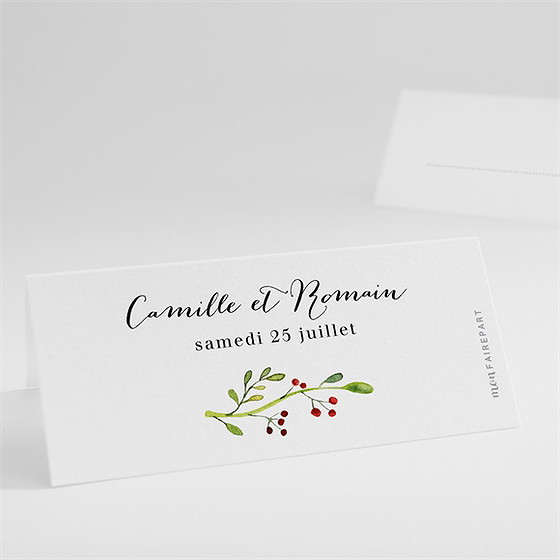 Marque-place mariage fleurs des champs