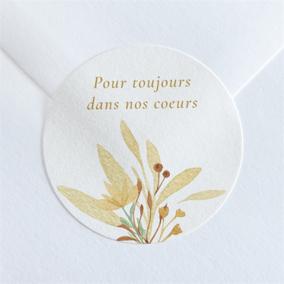 Stickers décès Fleur Sauvage réf.N360206