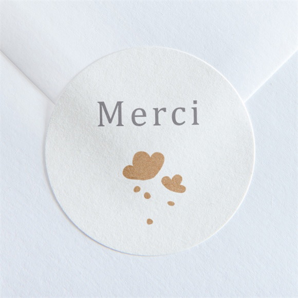 Stickers décès Gaufrage et Kraft réf.N360207