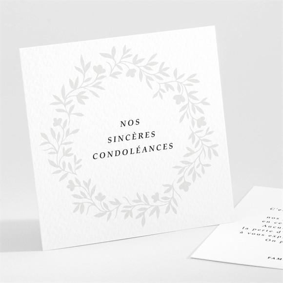 Carte de condoléances décès Couronné réf.N301299