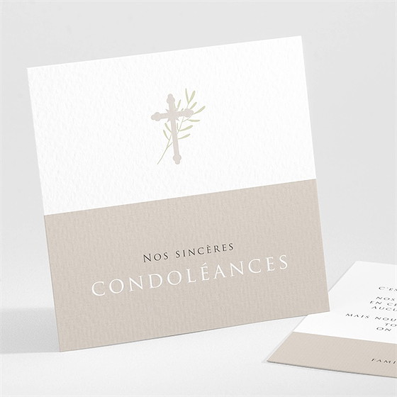 Carte de condoléances décès hommage original