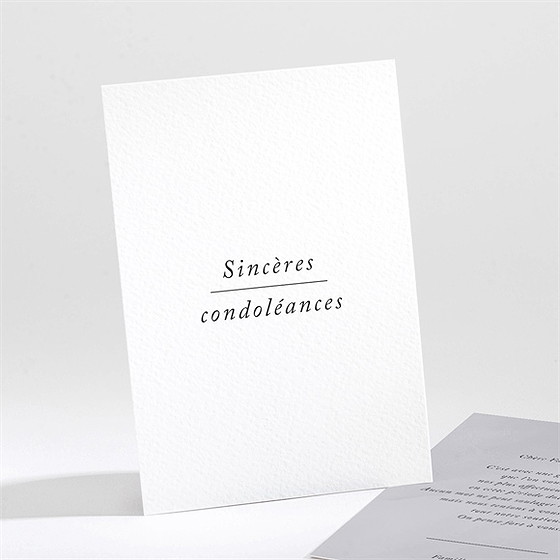 Carte de condoléances décès hommage