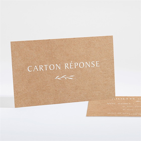 Carton réponse mariage bohème écolo