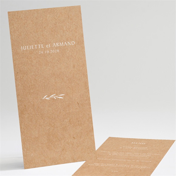 Menu mariage Bohème écolo réf.N221167