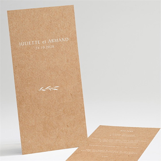 Menu mariage bohème écolo