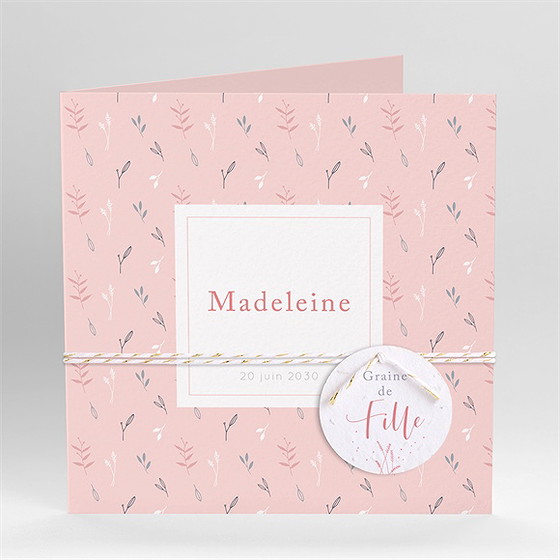 Faire-part naissance graine de fille