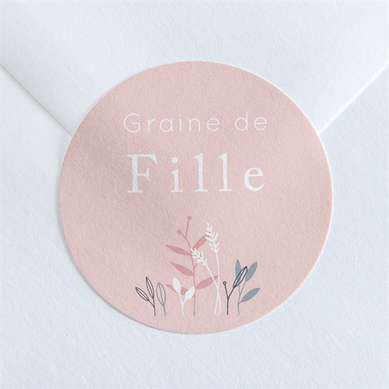 Sticker naissance graine de fille