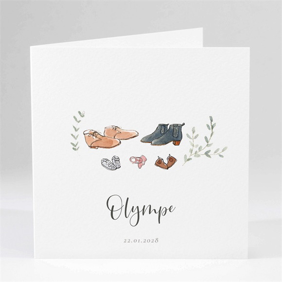 Faire-part naissance Nos petites chaussures réf.N451242