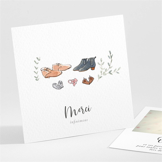 Remerciement naissance nos petites chaussures