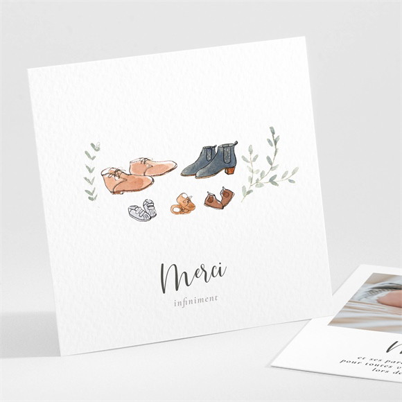 Remerciement naissance Nos Petits Chaussons réf.N301308