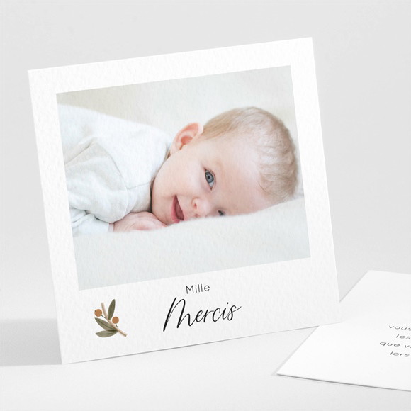 Remerciement naissance Présentation réf.N301313