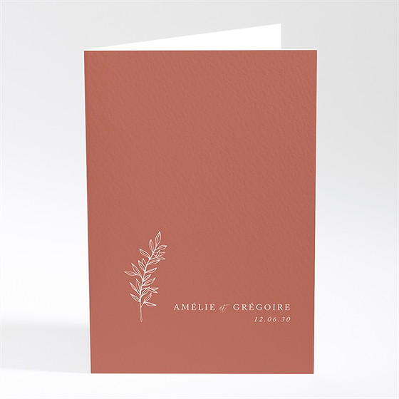 Menu mariage jolie esquisse