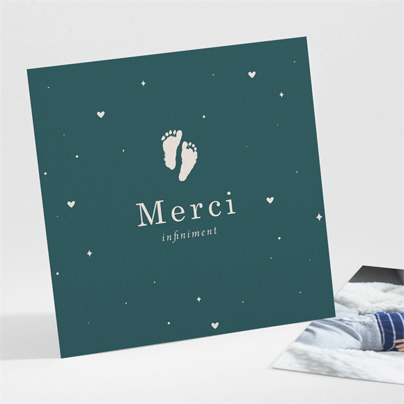 Remerciement naissance Douce Empreinte réf.N301318