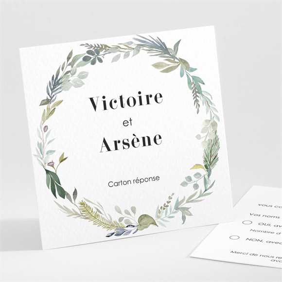 Carton réponse mariage Délicatesse d’Aquarelle réf.N301289